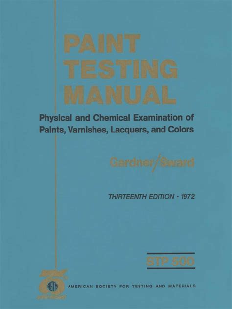 paint testing manual pdf|paint and coating testing pdf.